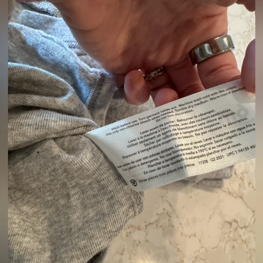 6M Carter’s - Gray Long Sleeve Baby Onesie
